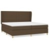 Boxspringbett mit Matratze Dunkelbraun 200x200 cm Stoff