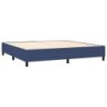 Boxspringbett mit Matratze Blau 200x200 cm Stoff