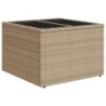 8-tlg. Garten-Sofagarnitur mit Kissen Beige Poly Rattan