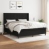 Boxspringbett mit Matratze Schwarz 180x200 cm Stoff