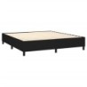 Boxspringbett mit Matratze Schwarz 180x200 cm Stoff