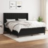 Boxspringbett mit Matratze Schwarz 180x200 cm Stoff