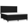 Boxspringbett mit Matratze Schwarz 180x200 cm Stoff