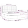 Boxspringbett mit Matratze & LED Dunkelbraun 180x200 cm Stoff