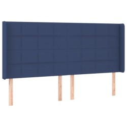 Boxspringbett mit Matratze & LED Blau 180x200 cm Stoff