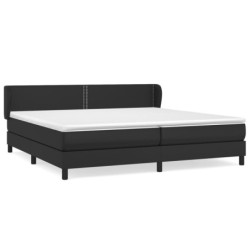 Boxspringbett mit Matratze Schwarz 200x200 cm Kunstleder