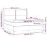 Boxspringbett mit Matratze Dunkelgrau 180x200 cm Stoff