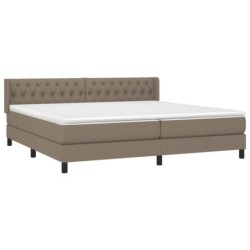 Boxspringbett mit Matratze Taupe 200x200 cm Stoff