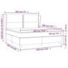 Boxspringbett mit Matratze Creme 180x200 cm Stoff