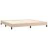 Boxspringbett Matratze Cappuccino-Braun 200x200cm Kunstleder