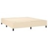 Boxspringbett mit Matratze & LED Creme 180x200 cm Stoff