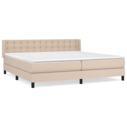 Boxspringbett Matratze Cappuccino-Braun 200x200cm Kunstleder