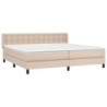 Boxspringbett Matratze Cappuccino-Braun 200x200cm Kunstleder