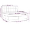 Boxspringbett mit Matratze Dunkelbraun 180x200 cm Stoff