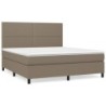 Boxspringbett mit Matratze Taupe 180x200 cm Stoff