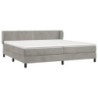 Boxspringbett mit Matratze Hellgrau 200x200 cm Samt