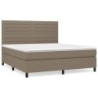 Boxspringbett mit Matratze Taupe 180x200 cm Stoff