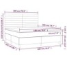 Boxspringbett mit Matratze Dunkelbraun 180x200 cm Stoff