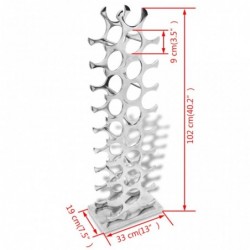Weinregal Aluminium Silber 27 Flaschen