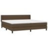 Boxspringbett mit Matratze Dunkelbraun 200x200 cm Stoff