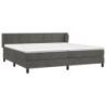 Boxspringbett mit Matratze Dunkelgrau 200x200 cm Samt