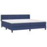 Boxspringbett mit Matratze Blau 200x200 cm Stoff