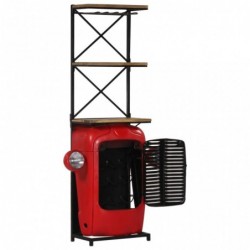 Traktor-Weinschrank 49 x 32 x 183 cm Massivholz Mango