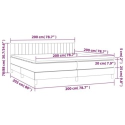 Boxspringbett mit Matratze Taupe 200x200 cm Stoff