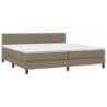 Boxspringbett mit Matratze Taupe 200x200 cm Stoff