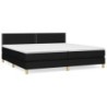 Boxspringbett mit Matratze Schwarz 200x200 cm Stoff