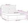 Boxspringbett mit Matratze Dunkelbraun 160x200 cm Stoff