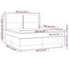 Boxspringbett mit Matratze & LED Schwarz 160x200 cm Kunstleder