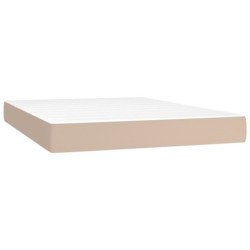 Boxspringbett mit Matratze & LED Cappuccino-Braun 140x190cm