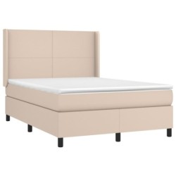 Boxspringbett mit Matratze & LED Cappuccino-Braun 140x190cm