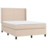 Boxspringbett mit Matratze & LED Cappuccino-Braun 140x190cm