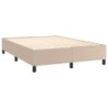 Boxspringbett mit Matratze & LED Cappuccino-Braun 140x190cm