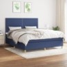 Boxspringbett mit Matratze Blau 160x200 cm Stoff