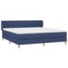 Boxspringbett mit Matratze Blau 180x200 cm Stoff