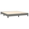 Boxspringbett mit Matratze Dunkelgrau 180x200 cm Stoff