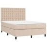 Boxspringbett Matratze Cappuccino-Braun 140x190cm Kunstleder