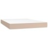 Boxspringbett Matratze Cappuccino-Braun 140x190cm Kunstleder