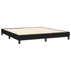 Boxspringbett mit Matratze Schwarz 180x200 cm Stoff