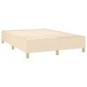 Boxspringbett mit Matratze & LED Creme 140x190 cm Stoff