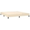 Boxspringbett mit Matratze & LED Creme 180x200 cm Stoff