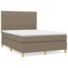 Boxspringbett mit Matratze Taupe 140x200 cm Stoff