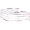 Boxspringbett mit Matratze Dunkelbraun 160x200 cm Stoff