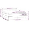 Boxspringbett mit Matratze Hellgrau 180x200 cm Samt