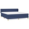 Boxspringbett mit Matratze Blau 160x200 cm Stoff