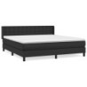 Boxspringbett mit Matratze Schwarz 160x200 cm Kunstleder