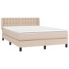 Boxspringbett Matratze Cappuccino-Braun 140x190cm Kunstleder